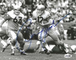 Autographed ROGER STAUBACH 8x10 Naval Academy Photo JSA