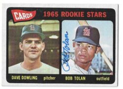Autographed BOBBY TOLAN St. Louis Cardinals1965 Topps Card