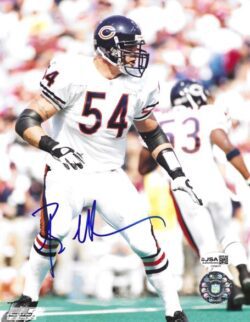 Autographed BRIAN URLACHER 8X10 Chicago Bears Photo JSA