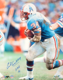 AUTOGRAPHED 16x20 Earl Campbell "HOF 91" Houston Oilers Photo