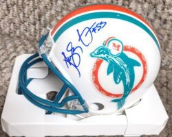 Autographed Hugh Green Miami Dolphins Mini Helmet