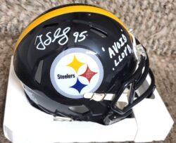 Autographed GREG LLOYD "Avoid Lloyd" Pittsburgh Steelers Mini Helmet JSA