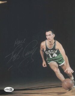 AUTOGRAPHED BOB COUSY 8X10 Boston Celtics photo JSA