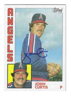 Autographed JOHN CURTIS California Angels 1984 Topps Card