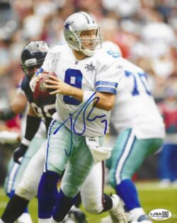 Autographed TONY ROMO 8x10 Dallas Cowboys Photo JSA