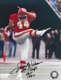Autographed JERREL WILSON "KC Chiefs HOF 1987" Kansas City Chiefs 8X10 Photo