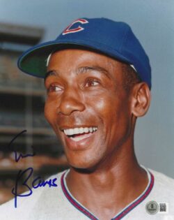 Autographed ERNIE BANKS 8x10 Chicago Cubs photo Beckett