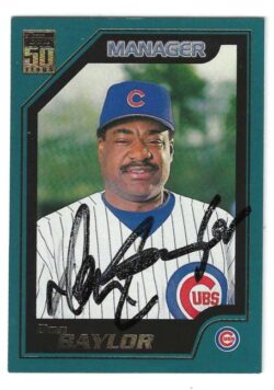 Autographed DON BAYLOR Chicago Cubs 2001 Topps Card