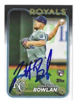 Autographed JONATHAN BOWLAN Kansas City Royals 2024 Topps Card