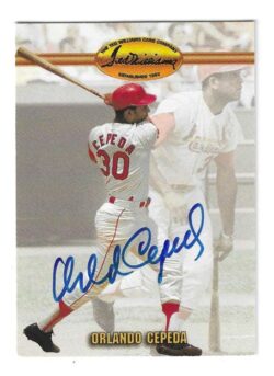 Autographed ORLANDO CEPEDA St. Louis Cardinals 1993 Ted Williams Card Company Card