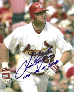 AUTOGRAPHED CHRIS DUNCAN 8X10 St. Louis Cardinals photo