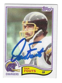 Autographed Dan Fouts San Diego Chargers 1982 Topps Card