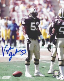 Autographed VAUGHAN JOHNSON 8X10 New Orleans Saints photo