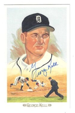 Autographed GEORGE KELL Detroit Tigers Perez-Steele Celebration Postcard