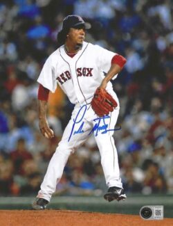 AUTOGRAPHED PEDRO MARTINEZ 8x10 Boston Red Sox Photo Beckett