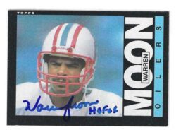 Autographed Warren Moon Houston Oilers 1985 Topps Card