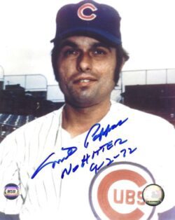 AUTOGRAPHED MILT PAPPAS "No-Hitter 9/2/72" 8X10 Chicago Cubs Photo