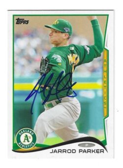 Autographed JARROD PARKER Oakland A's 2014 Topps Card