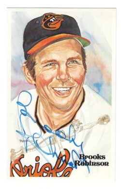 Autographed BROOKS ROBINSON Baltimore Orioles Perez-Steele Post card