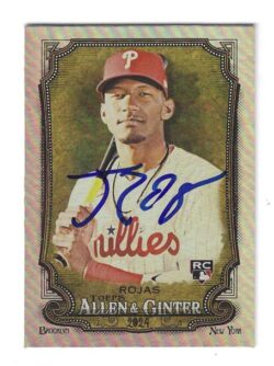 Autographed JOHAN ROJAS Philadelphia Phillies 2024 Topps Allen & Ginter Foil Card