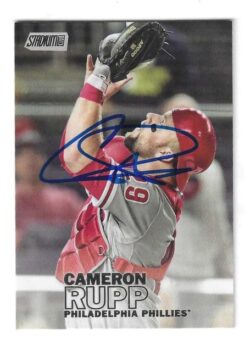 Autographed CAMERON RUPP Philadelphia Phillies 2016 Topps Stadium Club Card