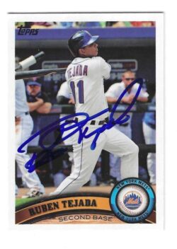 Autographed RUBEN TEJEDA New York Mets 2011 Topps Card