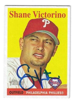 Autographed SHANE VICTORINO Philadelphia Phillies 2007 Topps Heritage Card