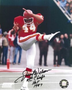 Autographed JERREL WILSON "KC Chiefs HOF 1987" Kansas City Chiefs 8X10 Photo
