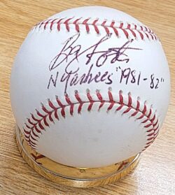 Autographed BARRY FOOTE "Yankees 1981-82" Official Major League Baseball
