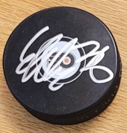 Autographed EMIL ANDRAE Philadelphia Flyers Hockey Puck