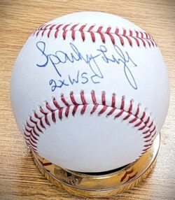 Autographed SPARKY LYLE "2X WSC" Official Rawlings Major League Baseball Beckett Witness Hologram