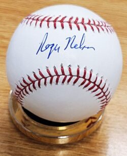 Autographed ROGER NELSON Official Rawlings Major League Baseball