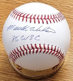 Autographed MOOKIE WILSON "86 WSC" Official Rawlings Major League Baseball