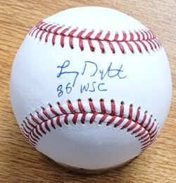 Autographed LENNY DYKSTRA "86 WSC" Official Major League Baseball