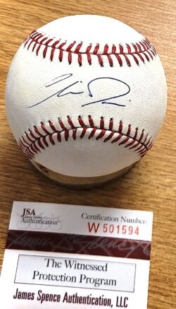 Autographed CHRIS DAVIS Official Rawlings Major League Baseball JSA