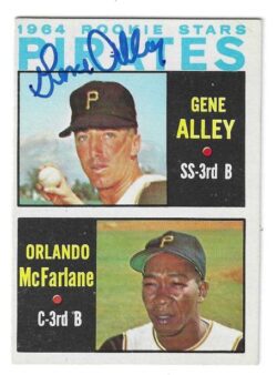 Autographed GENE ALLEY Pittsburgh Pirates 1964 Topps Card