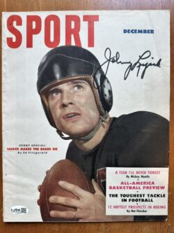 Autographed Johnny Lujack Chicago Bears Sport Magazine December 1951 JSA Authenticated