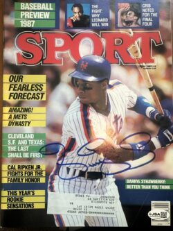 Autographed Darryl Strawberry New York Mets Sport Magazine 4/87 JSA Authenticated