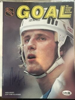 Autographed Mike Bossy New York Islanders Goal Magazine JSA Authenticated