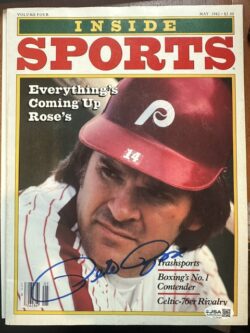 Autographed Pete Rose Phillies Inside Sports Magazine  - JSA Authenticated