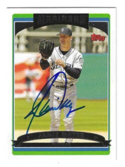 Autographed JAMIE MOYER Seattle Mariners 2006 Topps Card