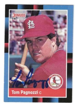 Autographed TOM PAGNOZZI St. Louis Cardinals 1988 Donruss Card