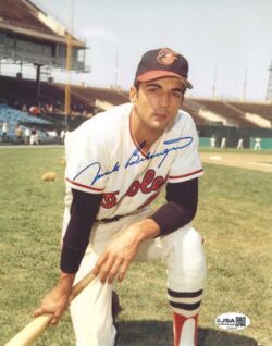 Autographed MARK BELANGER 8x10 Baltimore Orioles Photo JSA