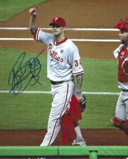 AUTOGRAPHED A.J. BURNETT 8X10 Philadelphia Phillies Photo