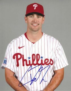 Autographed CARSON DEMARTINI 8X10 Philadelphia Phillies Photo
