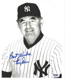 AUTOGRAPHED LEE ELIA 8x10 New York Yankees Photo PSA/DNA Hologram