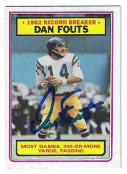 Autographed Dan Fouts San Diego Chargers 1982 Topps Card