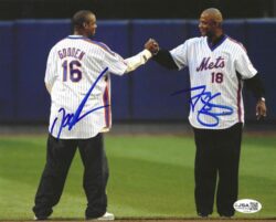 AUTOGRAPHED DOC GOODEN and DARRYL STRAWBERRY 8X10 New York Mets photo JSA