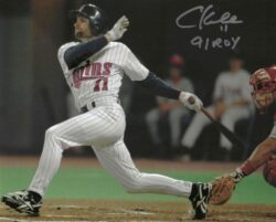 AUTOGRAPHED CHUCK KNOBLLAUCH "91 ROY" 8x10 Minnesota Twins Photo
