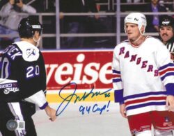 Autographed JOEY KOCUR "94 Cup" 8X10 New York Rangers Photo Beckett